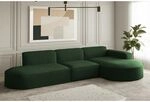 Ecksofa Designersofa Palma In Stoff Opera Velvet Gr&uuml;n Ottomane Rechts