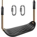 Seleware Garden Games Schaukelsitz Verstellbares Seil Karabiner Schwarz