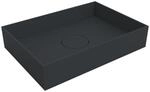 Aufsatzwaschbecken Bernstein Twa112 Mineralguss Schwarz Matt 50cm
