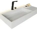 Wandwaschbecken Bernstein Pb2015 Mineralguss 90x48x13cm Wei&szlig;