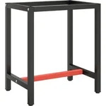 Werkbankgestell Mattschwarz Und Mattrot 70x50x79 Cm Metall Vidaxl