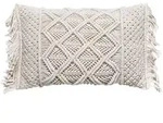 Kissen Macram&eacute; 30x50 Cm Atmosphera Cr&eacute;ateur D'Int&eacute;rieur