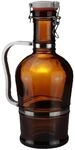 Biersiphon 2l, Braun - Glaskaraffe F&uuml;r Selbstgebrautes Bier - Stilvolle