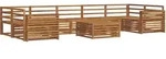 Outdoor-sofagarnitur 8 Pcs Natur Massivholz Akazie Vidaxl
