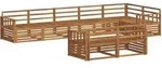 Outdoor-sofagarnitur 8 Pcs Natur Massivholz Akazie Vidaxl