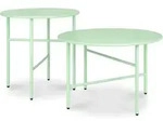 2er Set Beistelltisch Outdoor &Oslash; 44x46cm + &Oslash; 53x36cm, Mint