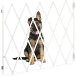 Relaxdays - Hundeabsperrgitter, Ausziehbar Bis 130 Cm, 87,5-100 Cm Hoch, Bambus,