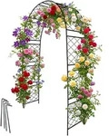 Relaxdays Rosenbogen Metall, Torbogen Garten, Hbt: 240 X 140 X 50 Cm, Stabiler