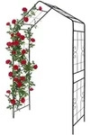 Relaxdays Rosenbogen, Metall, Torbogen Garten, Hxbxt: 240 X 143 X 43 Cm, Stabiler