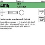 Sechskantschraube Iso 4014 M.schaft M 16 X 125 10.9 Zinklamellenbesch.
