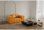 Sessel Designersessel Chantal In Stoff Opera Velvet Gelb