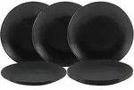 Teller &Oslash; 21 Cm Im 6er Set - Schwarz Matt - Dessertteller Speiseteller Porzellan