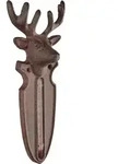 Wandthermometer In Hirschform Aus Gusseisen, 22 Cm