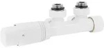 Ventil-armaturen Set Multiblock Wei&szlig; Eckform Inkl. Thermostatkopf F&uuml;r