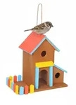 Relaxdays Vogelhaus, Holz, Zum Aufh&auml;ngen, Hbt: 30,5 X 32,5 X 19 Cm, Vogelvilla