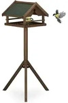 Vogelfutterhaus Mit St&auml;nder, Wetterfestes Dach, Holz Vogelhaus, Hbt: 120x62x55 Cm,