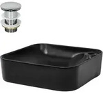 Luxebath - Ml-design Waschbecken Aus Keramik Schwarz Matt 43x43x12cm Mit
