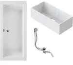Schulte Badewanne Balos Mit Wannentr&auml;ger Und Ablaufgarnitur - 180 X 80 Cm,