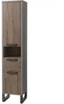Composad - Badezimmers&auml;ule Mit 2 T&uuml;ren Und 1 Schublade Industriestil Grau Und...