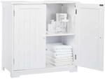 Waschbeckenunterschrank Unterschrank Badezimmerschrank Holz Mit T&uuml;ren 2 F&auml;cher