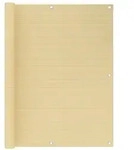 Balkon-sichtschutz Beige 120x600 Cm Hdpe Vidaxl