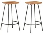 Barhocker 2 Stk. Massivholz Akazie Vidaxl