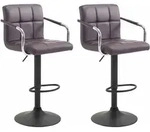 2er Set Barhocker Lucy V2 Braun Schwarz