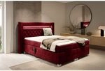 Fun Moebel - Boxspringbett Elektrisch Bett Armando 120x200cm In Stoff Fresh Rot