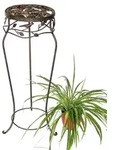 Blumenhocker Metall Schwarz Rund 78 Cm Blumenst&auml;nder 18215 Blumens&auml;ule Antik