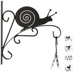 3x Blumenhaken Mit Schnecken-motiv, Blumenampelhalter F&uuml;r Wand, Metall...