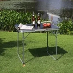 Campingtisch Klapptisch Reisetisch Mit Griff Schwarz - Woltu