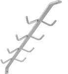 Vasalat - Garderobenarm Neper Mit 4 Doppelhaken Ohne Auflage, Aluminium Silber