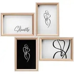 Silhouette Holzgalerie, 4x10x15 Cm, Natur