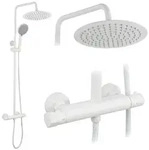 Duschset Ohne Auslauf Mit Thermostat Rea Lungo White