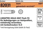 Lindapter - Hohlraumd&uuml;bel R 82031 Hbff 10-3 ( 90/64) 10.9 Galvanisch Verzinkt