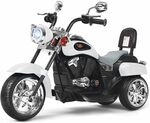Costway - 6v Elektro Motorrad Mit Verstellbaren Scheinwerfer, Dreirad...