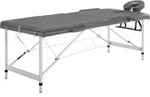Vidaxl Massagetisch Mit 3 Zonen Aluminiumrahmen Anthrazit 186&times;68 Cm