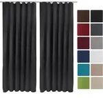 2er Set Kr&auml;uselband Amelie Nora Blackout 140x245cm Schwarz