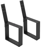 2 St&uuml;ck Bankbeine Aus Stahl Massiv 40x78,5cm Schwarz Bankgestell Aus Metall Mit