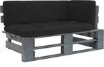 Vidaxl Outdoor-ecksofa Paletten Kiefernholz Impr&auml;gniert Grau