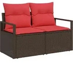 Garten-sofa Mit Kissen 120 X 62 X 69 Cm Poly-rattan Vidaxl