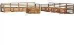 Outdoor-sofagarnitur 9 Pcs Natur Massivholz Akazie Vidaxl