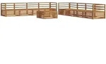 Outdoor-sofagarnitur 9 Pcs Natur Massivholz Akazie Vidaxl