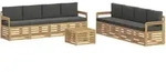 Outdoor-sofagarnitur 9 Pcs Wei&szlig; Und Anthrazit 59 X 59 X 37 Cm Vidaxl