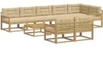 Outdoor-sofagarnitur 9 Pcs Wei&szlig; Und Beige 79 X 79 X 37 Cm Vidaxl