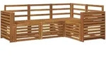 Sofagarnituren 4 Pcs Natur Massivholz Akazie Vidaxl