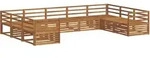 Outdoor-sofagarnitur 9 Pcs Natur Massivholz Akazie Vidaxl