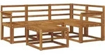 Outdoor-sofagarnitur 5 Pcs Natur Massivholz Akazie Vidaxl