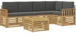 Outdoor-sofagarnitur 6 Pcs Wei&szlig; Und Anthrazit 59 X 59 X 37 Cm Vidaxl