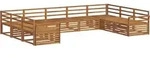 Outdoor-sofagarnitur 9 Pcs Natur Massivholz Akazie Vidaxl